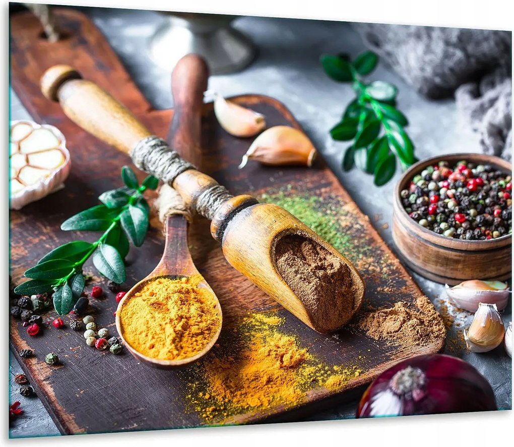 7in1 Üveg Tűzhelyvédő Főzőlap 60x52 Fűszerek