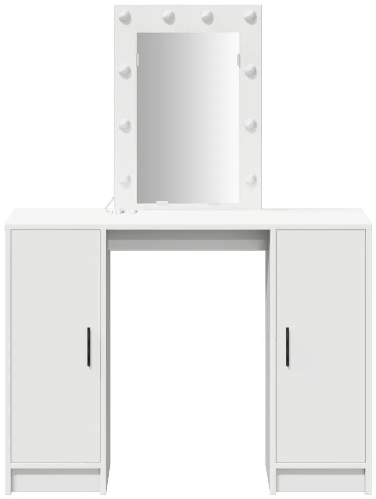 LED lámpás öltöztető asztal Fehér 102x33x135 cm