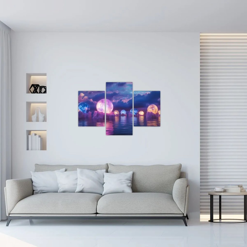 Kép - Bolygók a vízen (90x60 cm)
