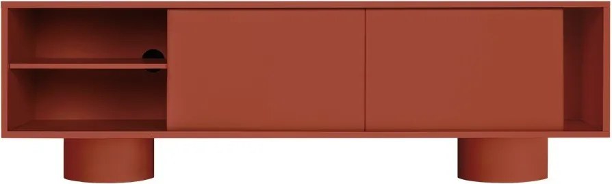 Terrakotta színű TV-állvány 160x48x42 cm Taro – noo.ma