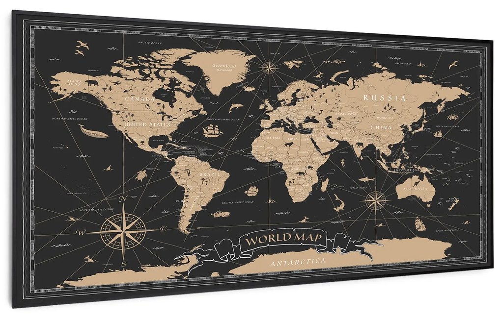 Klarstein Wonderwall Air Art Smart, infravörös hősugárzó, 120 x 60 cm, 700 W, éjszakai térkép