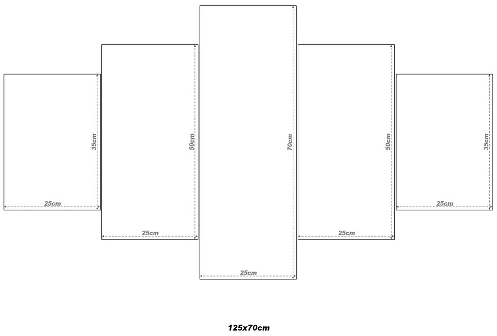 Gario 5 részes vászonkép fotóból Méret: 100 x 70 cm