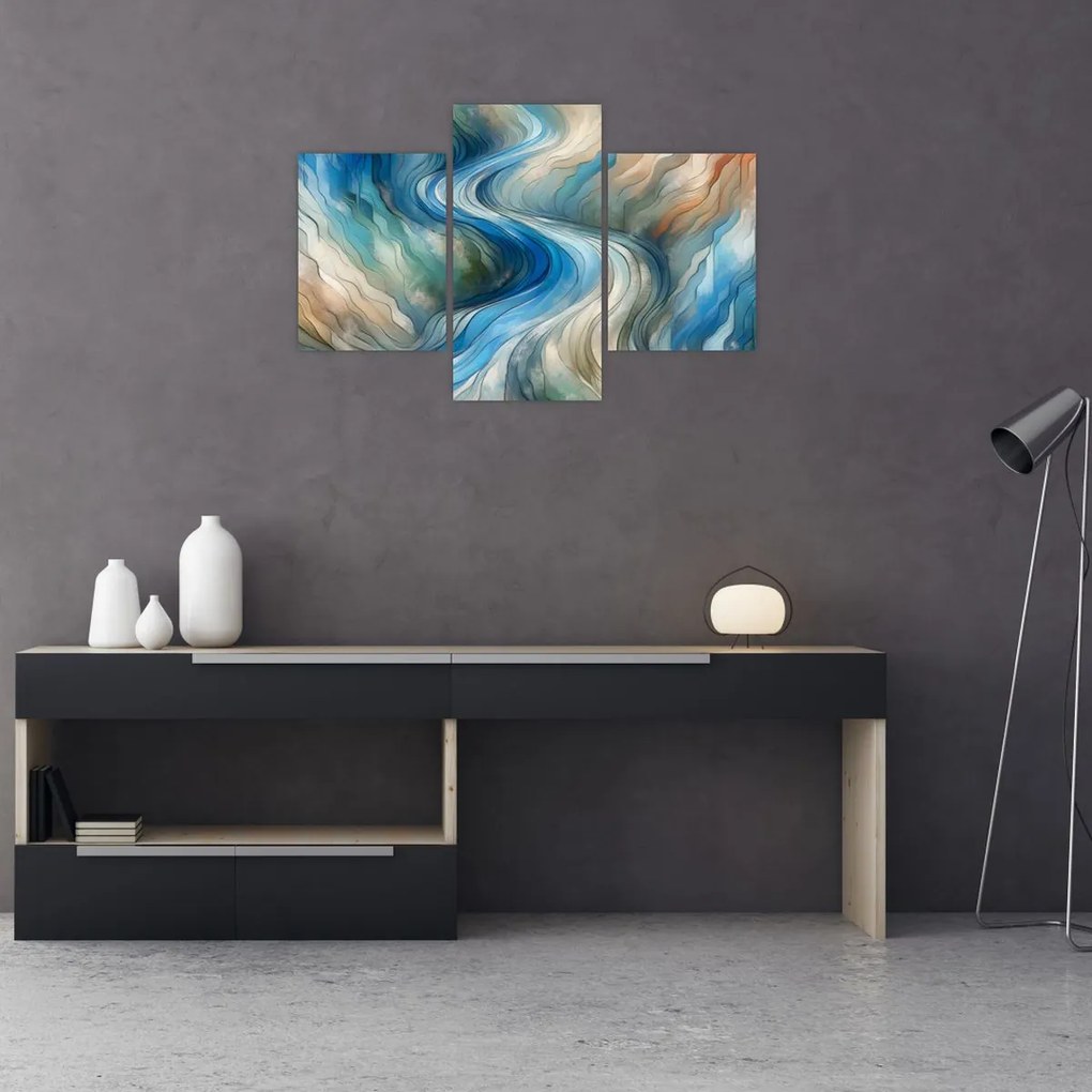 Kép - Absztrakt áramlat (90x60 cm)