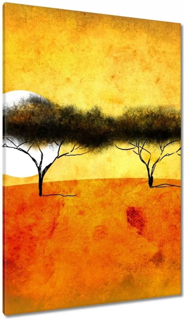 Festmények 80x120 Esti tájkép