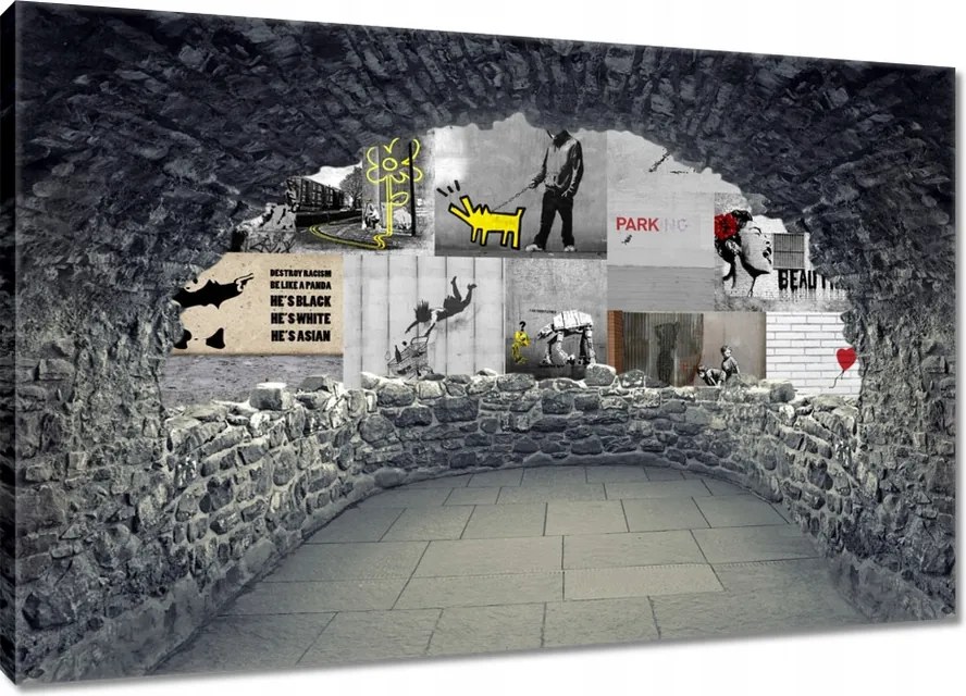 Festmények 120x80 Full Mix Banksy