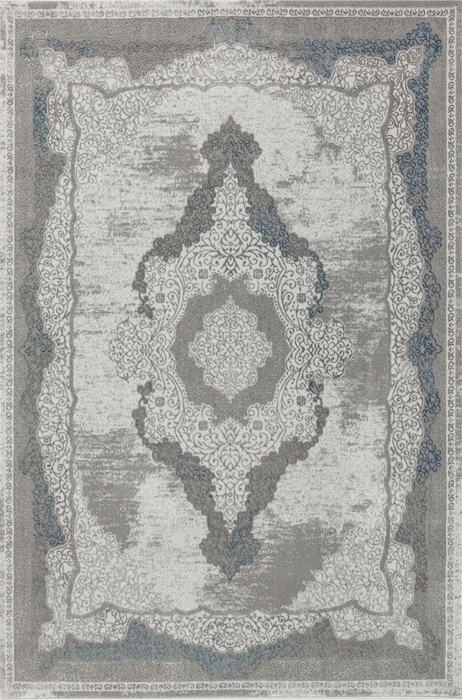 Dekorációs Szőnyeg Ezüst Szürke Csillogó Sűrű Gyapjú Allora 120x170 cm