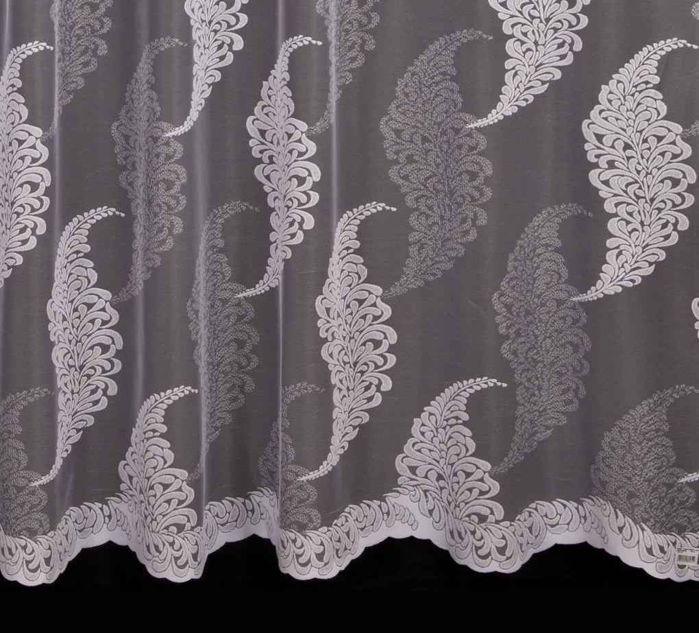 Mg Függöny jacquard 4302 Fehér 270X140 szalaggal