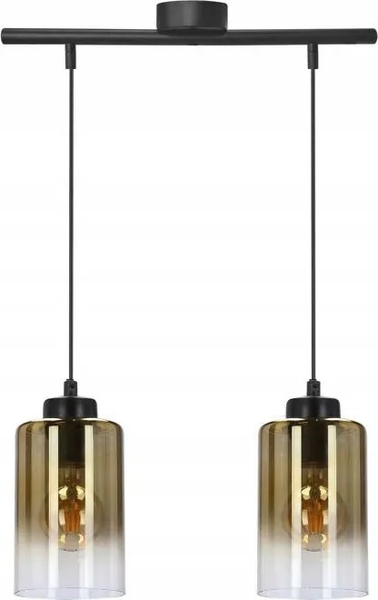 Függőlámpa díszléc 41cm borostyán lámpabúra 2xE27 Aspra 32-16263 Candellux