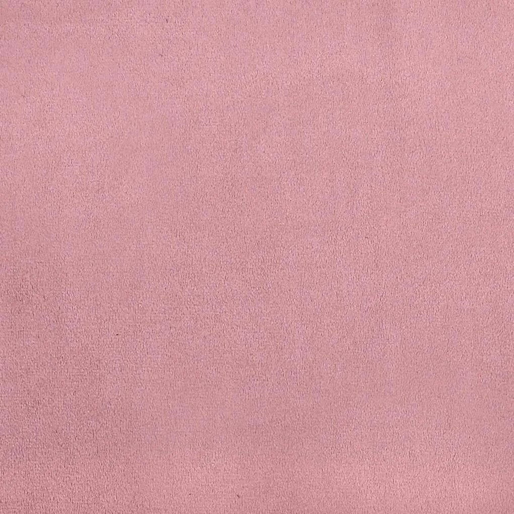 rózsaszín bársony rugós ágy matrac nélkül 120x220 cm