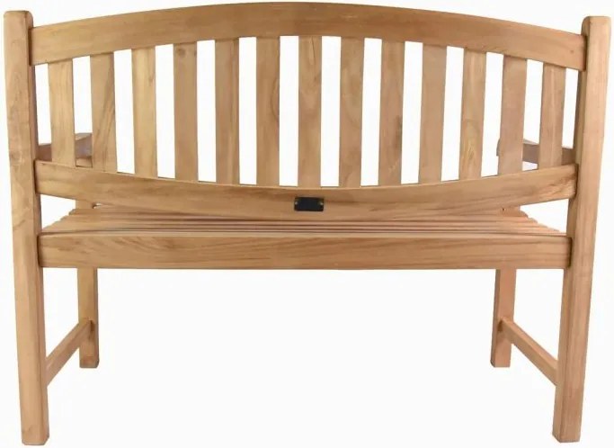 DIVERO 2 személyes pad kezelt teakfa 120 cm