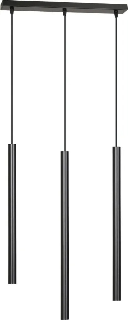 EMIBIG 552-3 SELTER Többágú Függesztett Lámpa Fekete G9 IP20