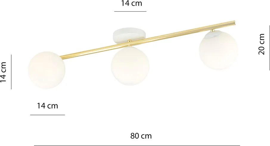Emibig modern mennyezeti lámpa splendi fehér arany emi1249/3