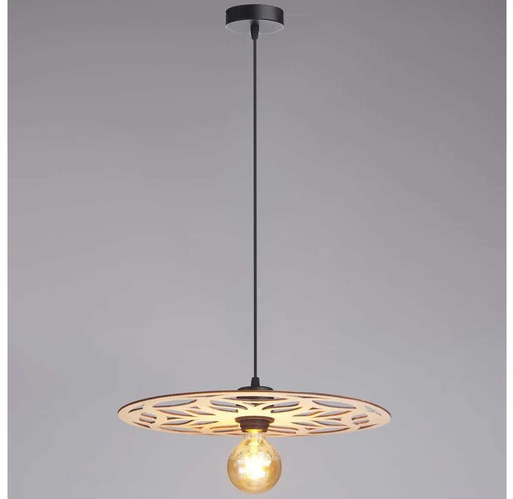 Csillár zsinóron FALCO 1xE27/60W/230V átm. 40 cm bézs