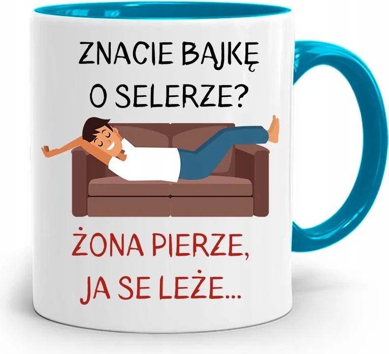 Kék Bögre Vicces Mese Zellerről fényképes nyomtatással