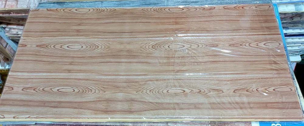 5 Darab Öntapadós 3d Fa Deszka Hatású Dekor Falmatrica, Tapéta Fenyő Fa Mintával 3.5mm