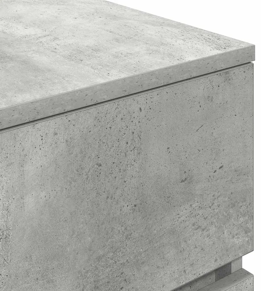 2 db betonszürke éjjeliszekrények 3 fiókkal 39x35x65 cm