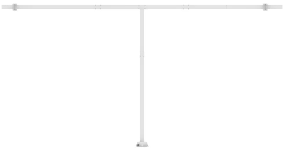 kék/fehér automata szélérzékelős és LED-es napellenző 600x300cm