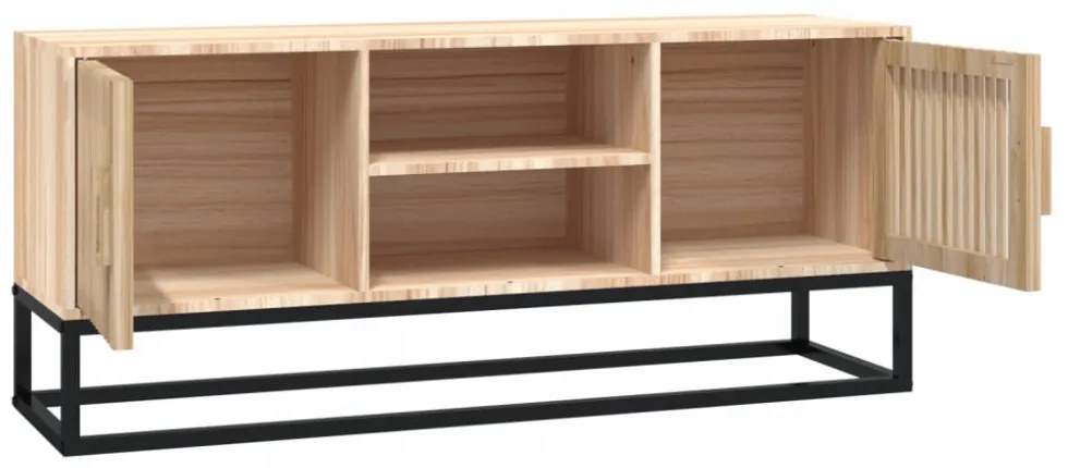 szerelt fa és vas TV-szekrény 105x30x45 cm