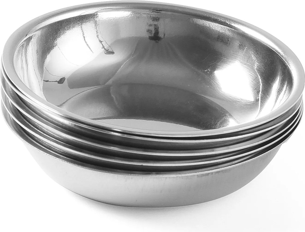 Saláta tálaló Acél Előétel Tál Mártogatós Szószok 4 Db-os Szett 100MM