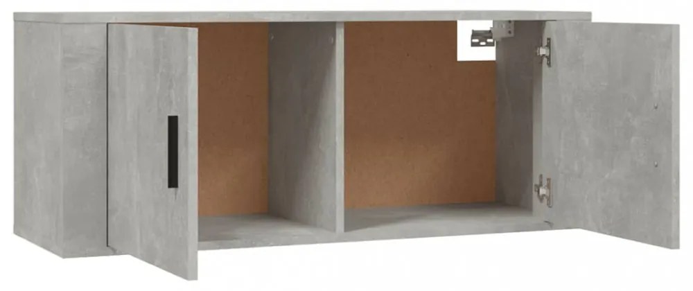 betonszürke fali TV-szekrény 100x34,5x40 cm