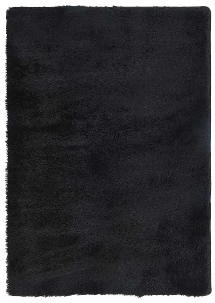 fekete hosszú szálú NAVARRA bozontos szőnyeg 160x230 cm
