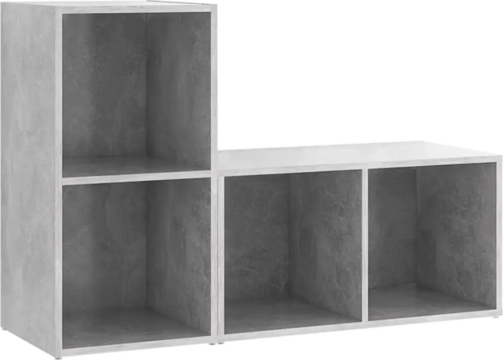 vidaXL 2 db betonszürke szerelt fa TV-szekrény 72 x 35 x 36,5 cm