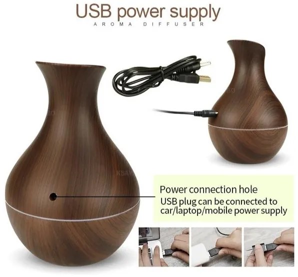 Illóolaj diffúzor fautánzattal - világosbarna