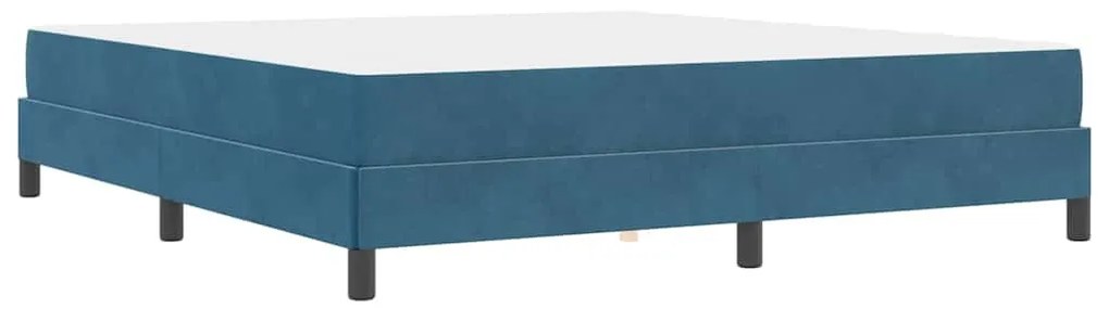 Boxspring ágy matraccal Sötét kék 180 x 200 cm Bársony