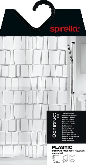 Zuhanyfüggöny 180x200 cm Construct – Spirella