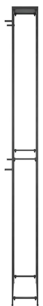 Fekete kovácsoltvas bortartó 95 palackhoz 54 x 18 x 200 cm
