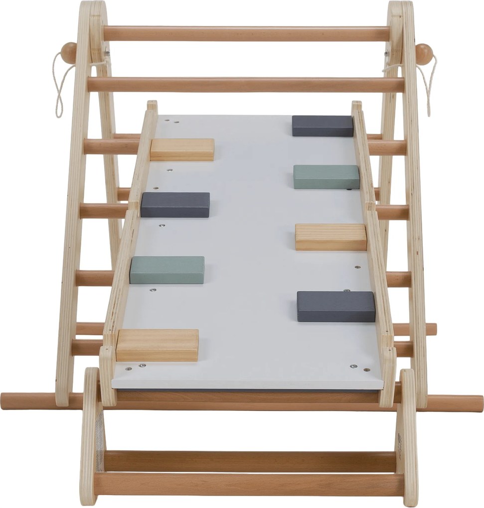 Montessori Pikler-háromszög 3 az 1-ben, természetes/színes, OPRIN