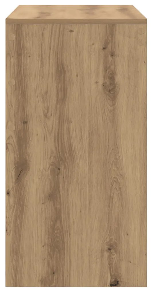 vidaXL Íróasztal Tömör tölgy Mérnökfa 80 x 40 x 76 cm Íróasztal