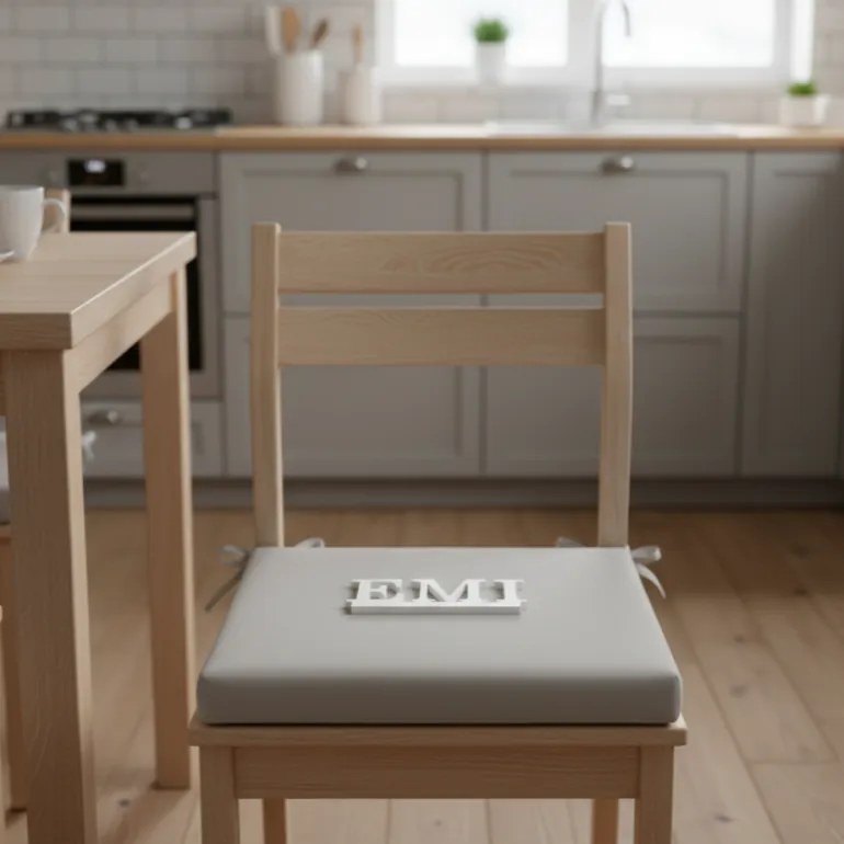 EMI világosszürke székpárna 40x40 cm