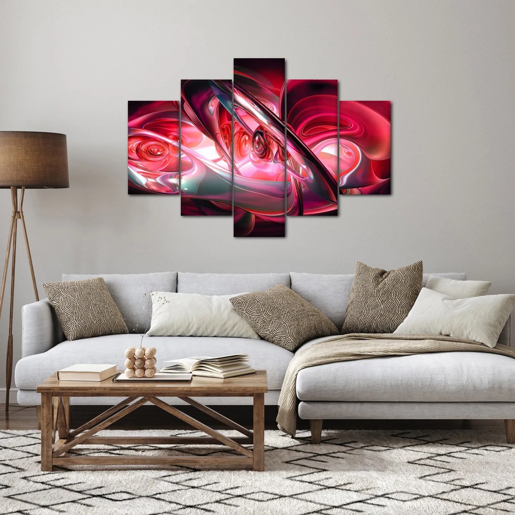 Piros fraktálos kép (150x105 cm)