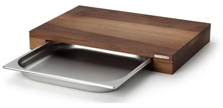 Continenta Continenta C4211 - Konyhai vágódeszka tállal 48x32,5 cm diófa GG162