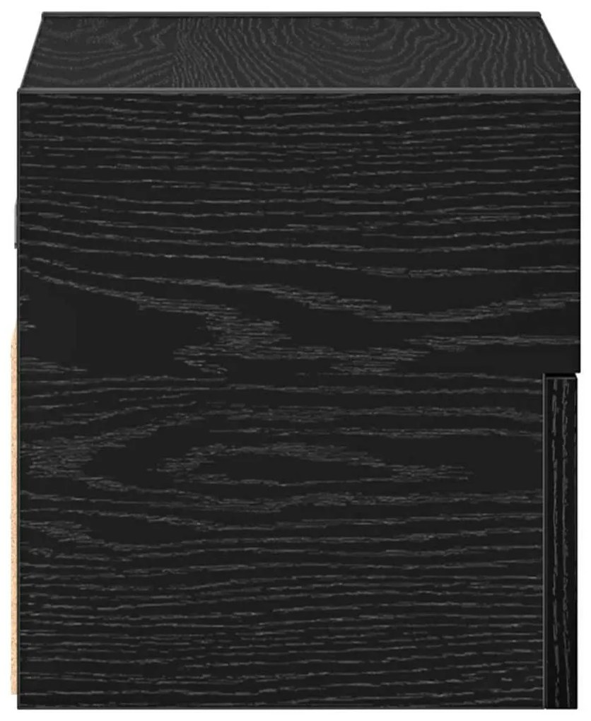 2 db fekete falra szerelhető éjjeliszekrény 45 x 26 x 28,5 cm