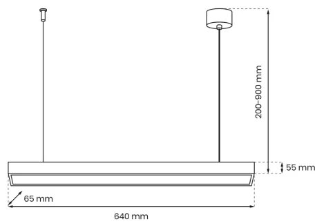 LUNGO T8 lógó 1xG13/9W/230V fekete kábellel