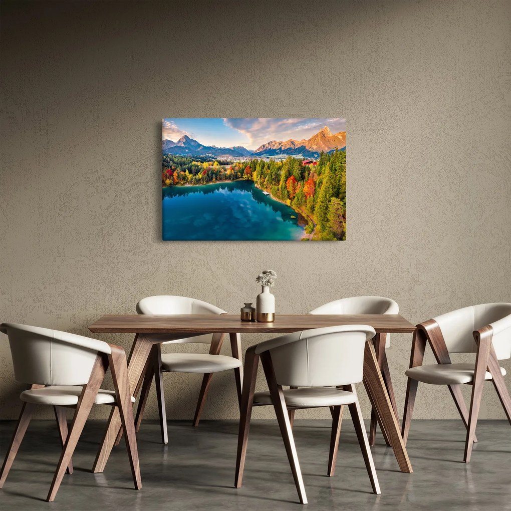 Kép - Urisee-tó, Ausztria (90x60 cm)