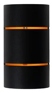 Modern fali lámpa fekete aranyszínű belsővel - Pia