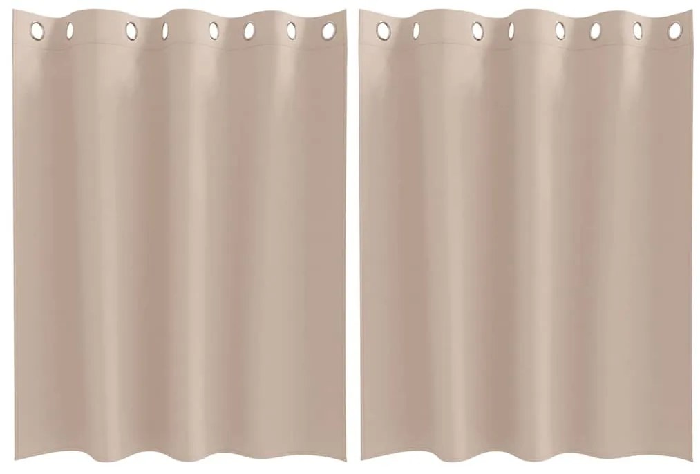 Függönyök függönyökkel 2 pcs Tópszínű Poliészter
