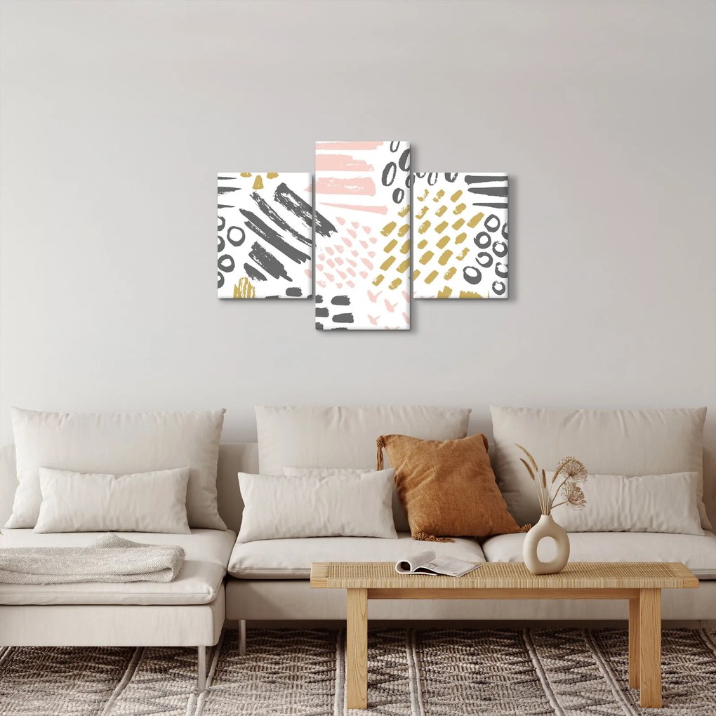 Kép - Absztrakt stroke-ok (90x60 cm)