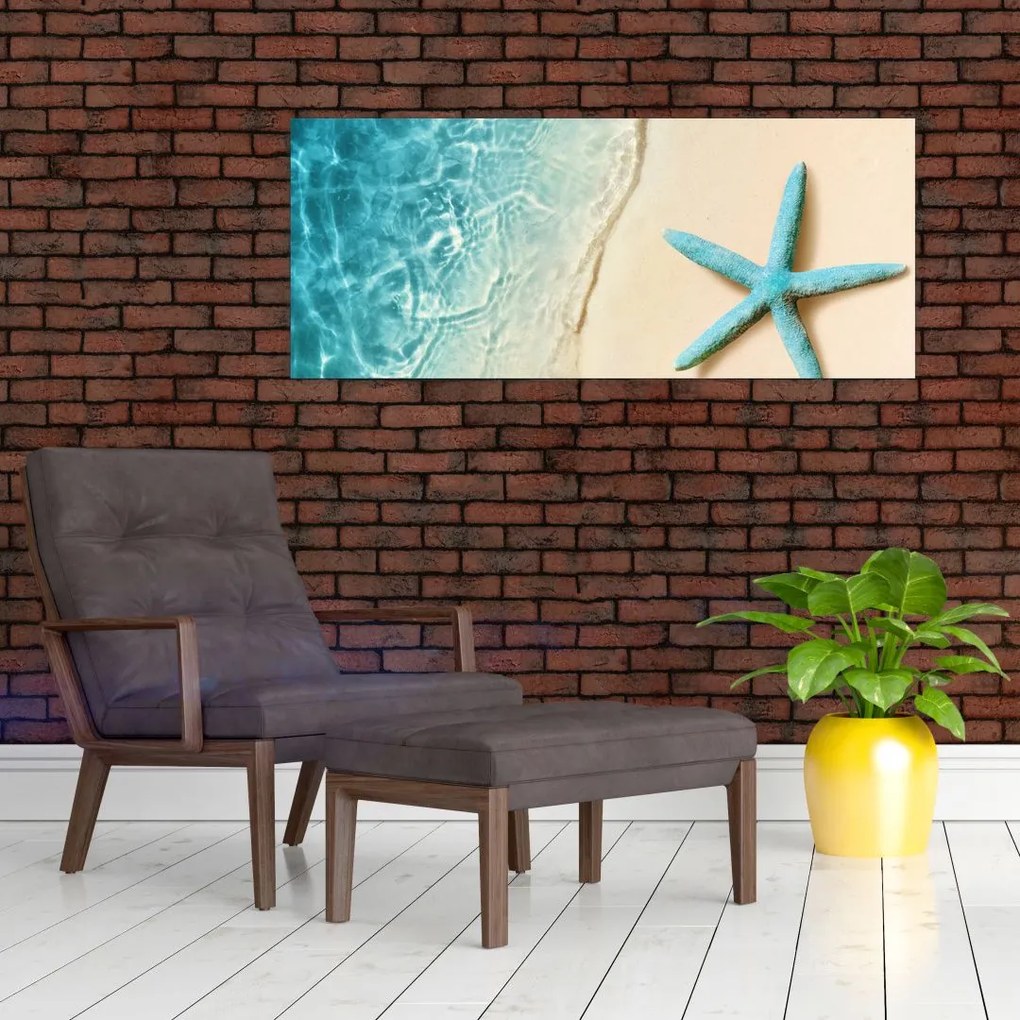 Kép - Tengeri csillag a tengerparton (120x50 cm)