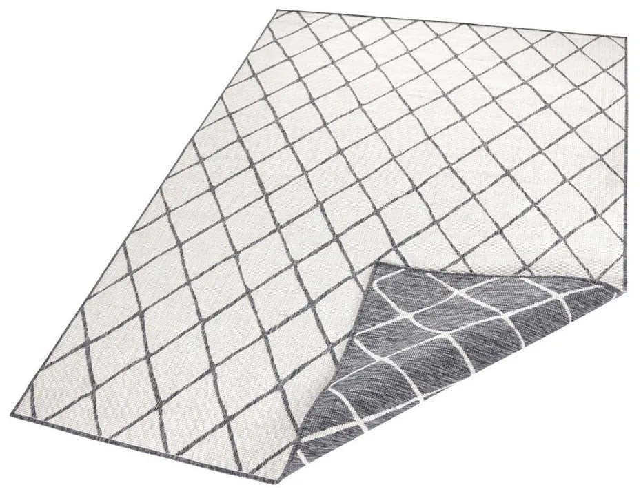 Malaga szürke-krémszínű kültéri szőnyeg, 80 x 150 cm - NORTHRUGS