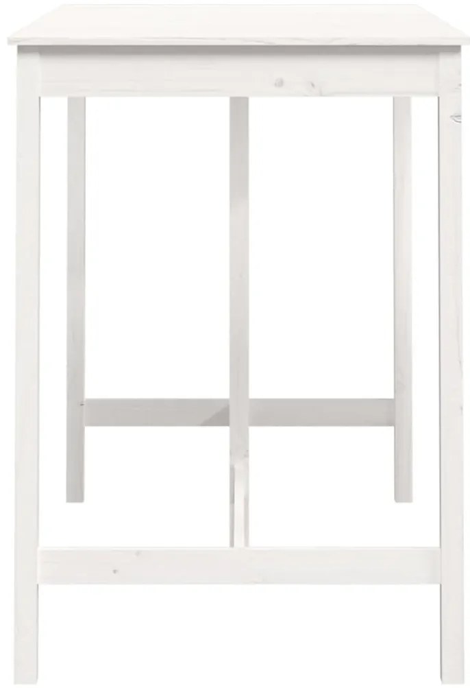 Fehér tömör fenyőfa bárasztal 140 x 80 x 110 cm