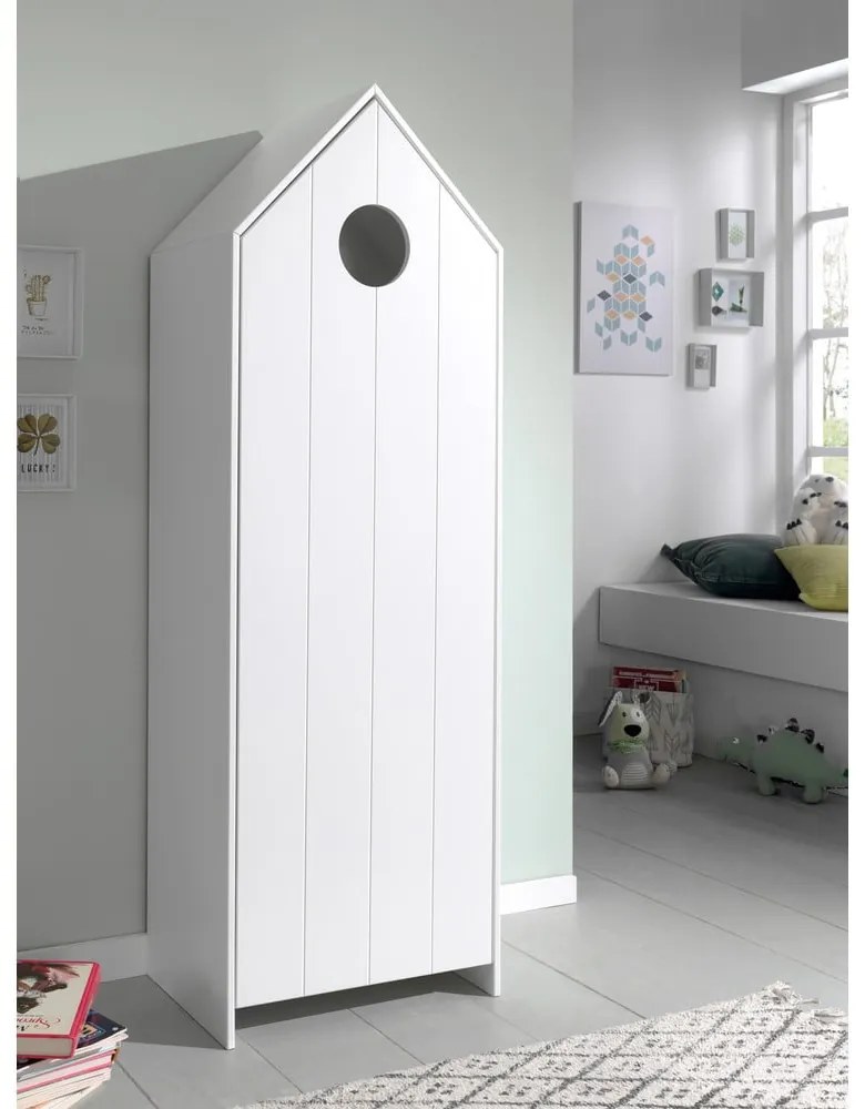 Fehér nyitott gyerek ruhásszekrény 173x171,5 cm CASAMI – Vipack