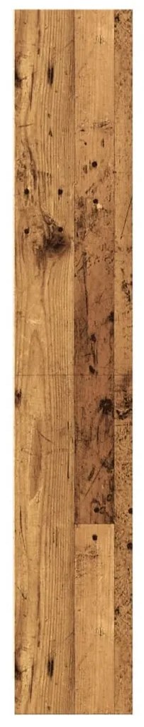 antik fa színű szerelt fa könyvespolc 60 x 24 x 143 cm