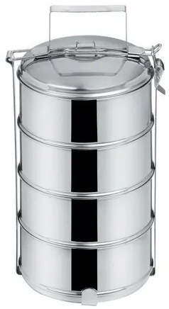 Orion élelmiszer-hordozó 4 x 1,3 l, rozsdamentes acél, 4 emelet
