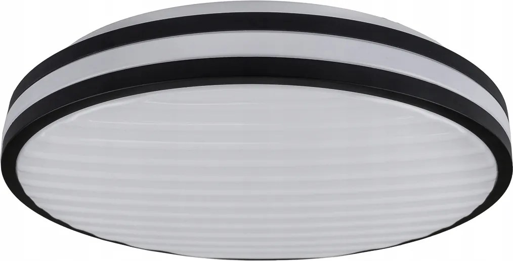 Plafon kerek fekete falra szerelhető Led matt 30W 2900lm 4000K IP20 Grill VS-8003