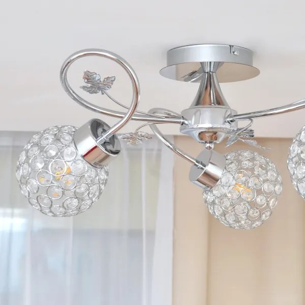 Felületre szerelhető csillár SOPHIA 3xE27/15W/230V fényezett króm/átlátszó