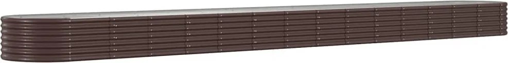 vidaXL barna horganyzott acél kerti magaságyás 620x80x36 cm